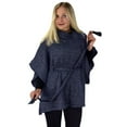thumbnail image 3 of Oversize Sweater Turtle Neck Womens Marled Chunky Knit Pullover, 3 of 10