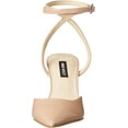 thumbnail image 2 of Nine West Harlowe Medium Natural Spool Heel Pointy Toe Ankle Strap Leather Pumps (Medium Natural, 10), 2 of 6