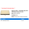 thumbnail image 2 of Cabin Air Filter - Compatible with 1997 - 2005 Buick Century 3.1L V6 1998 1999 2000 2001 2002 2003 2004, 2 of 2