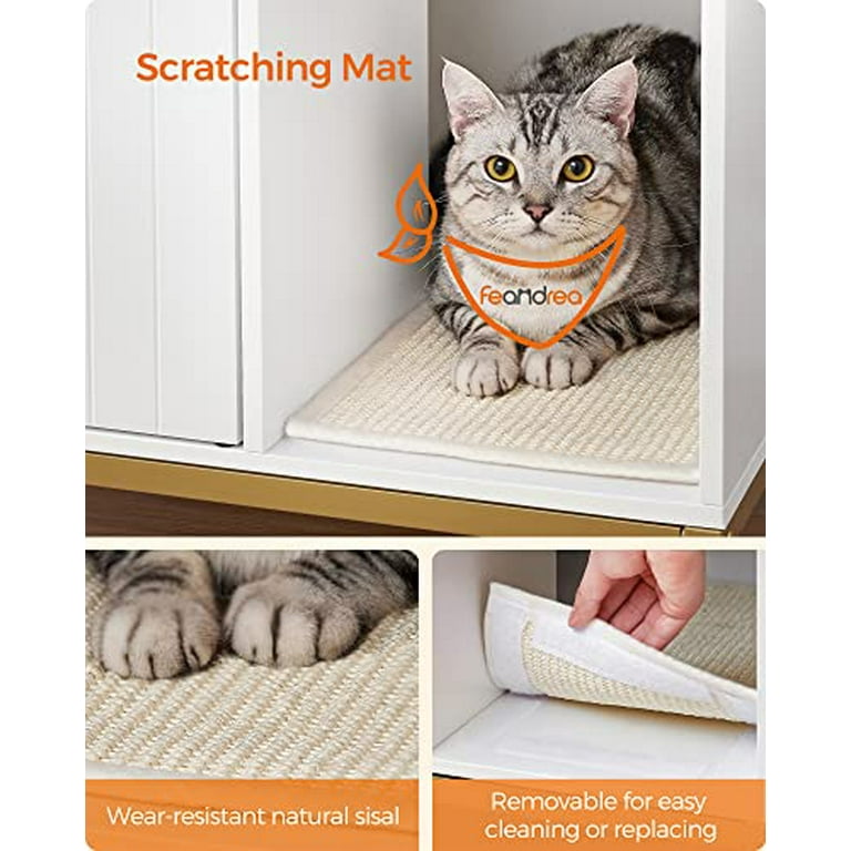 Cat scratches side of litter box deals