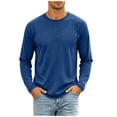 thumbnail image 2 of Drindf Men's Cotton Long Sleeve T Shirts Athletic Moisture Wicking Sports Tops Comfortable Crew Neck Basic Shirt Solid Color Casual Tshirt Top, 2 of 8