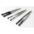 thumbnail image 2 of Tweezers Set of 3 for Beads & Pearls Bead Work Holding Tips Rubber Epoxy Fiber, 2 of 5