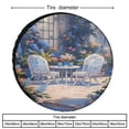 thumbnail image 2 of Camping Spare Tire Cover 15inch Blue Chairs And Flowers Polyester Universal Spare Wheel Tire Cover Wheel Covers Farmhouse Flower for Trailer SUV Truck Camper Travel Trailer Accessories, 2 of 8