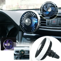 Car Fan USB Powered For Mounted 360° Rotatable With Colorful Light Portable Clip Fans That Blow Cold Air Vent Cooler Small Mini Silent Fan For Vehicle Van Truck