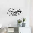 thumbnail image 7 of FNGZ Hangs Clearance 1pc Farmhouse Wall Ornament for Home Office Family Wall Sign Metal Family Wall Decor Black Family Word Wall Art Black, 7 of 7