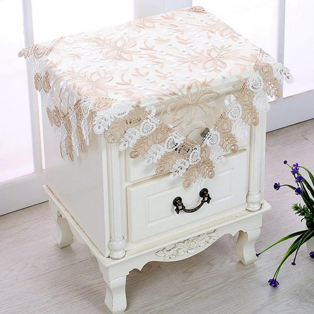 Younar European Style Lace Fabric Table Linen Set Christmas Cloth Embroidery Jacquard Series Flag For Tea Bedside Dust Home Decoration Com - Home Decorators Collection Upholstered Bedside Table