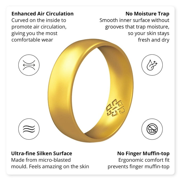 Gold on sale silicone ring