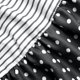 thumbnail image 4 of Qucoqpe - Vestido corto informal de talla grande para mujer, de verano, holgado, a la moda, con cuello en V, rayas, lunares, manga corta, volantes, dobladillo escalonado, de lino, para playa y sol,, 4 of 5