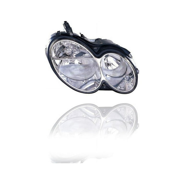 Headlight Assembly - Compatible/Replacement for '03-06 Mercedes-Benz  CLK-55/320/350/500, 05-06 C55-Sedan - Halogen - Pair, Left Driver + Right 