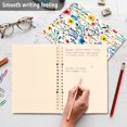 thumbnail image 4 of FORMRS 1-Subject Spiral Notebook 8" x 5" College Ruled 60 Refillable Sheet A5 Hard Cover, Blue Wildflower Pattern, 4 of 7