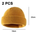 thumbnail image 2 of 1. SUAVE Y LIGERO: paquete de 2 gorros de moda incluidos, hechos de poliéster, viscosa y nailon de alta calidad, súper más suaves que los gorros acrílicos normales. La magnífica tecnología de punto, 2 of 5