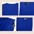 thumbnail image 4 of Fgvctg Scrub Sets for Woman Plus Size Scrub Joggers Petite V-Neck Scrub Pants and Tops Medical Scrubs Nurse Uniforms Scrub Jumpsuit Royal Blue XL, 4 of 5