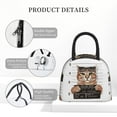 thumbnail image 4 of Lukts Cat Holding Mugshot Sign Print Portable Lunch Bag, Lunch Bag Picnic Bag - Waterproof, Heat-insulating and Cold-insulating, Suitable for School, Work, 4 of 6