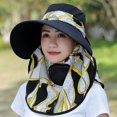 thumbnail image 3 of Sombrero protector solar de verano para niños y mujeres, sombrero para el sol, sombrero para el frío, transpirable, para exteriores, para recoger té, ciclismo, protección UV, sombrero para el sol, 3 of 6