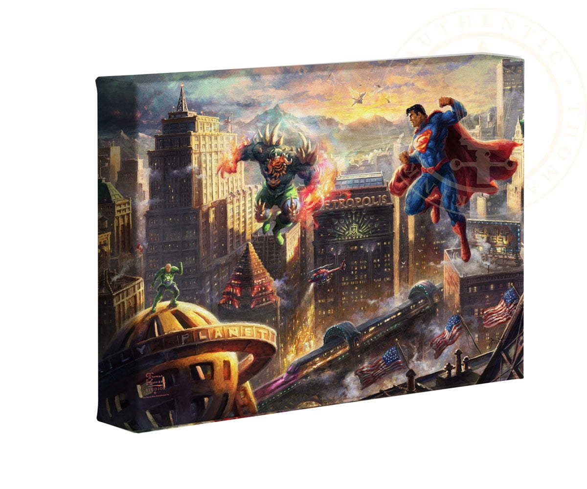 Thomas Kinkade Studios DC Super Hero Fine Art Superman Man of Steel