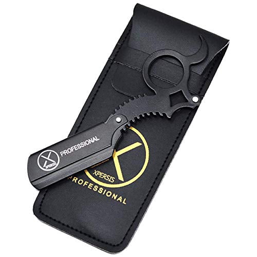 Barber Full Blade Straight Razor Black German made stainless steel (Dragon) By Xpersis Pro