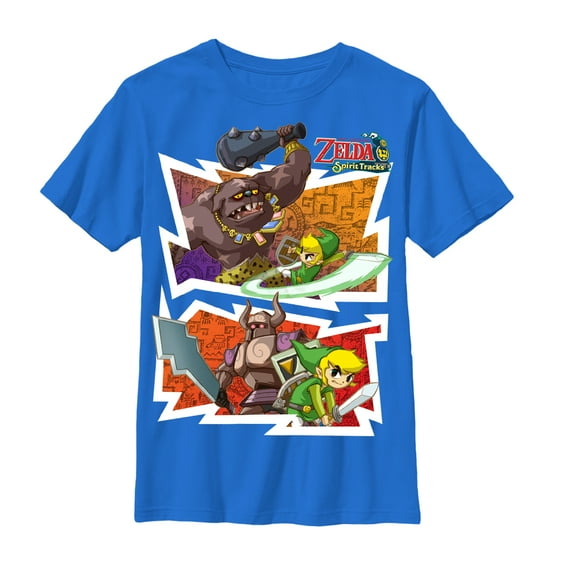 Boy's Nintendo Legend of Zelda Battles Graphic Tee Royal X Large
