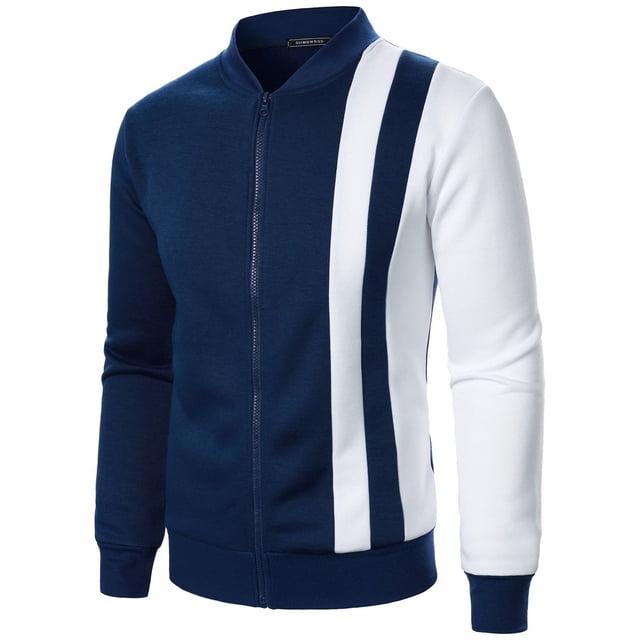 Veste de Sport à Manches Longues avec Fermeture Éclair pour Hommes pour Saisons Automne Hiver