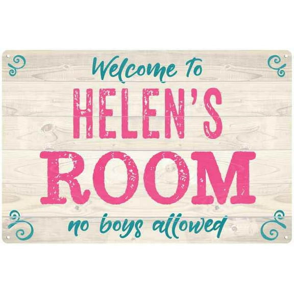 HELEN'S Room Kids Bedroom Sign 8x12 Metal Sign 208120089418