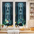 thumbnail image 4 of Game Neon Sign Window Privacy Film, Modern Video Game Controller Blue Glowing Tube Stained Glass Rainbow Film Decorative Window Clings, Static Cling Sun Blocking Stickers 17.7" x 39.3", 4 of 9