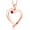 Red||Red, variant on 18K Rose Gold Plated Silver Red Created Ruby Heart Pendant Necklace for Women | 0.27 Cttw | Gemstone July Birthstone | Round 3.5MM | With 18 inch Chain