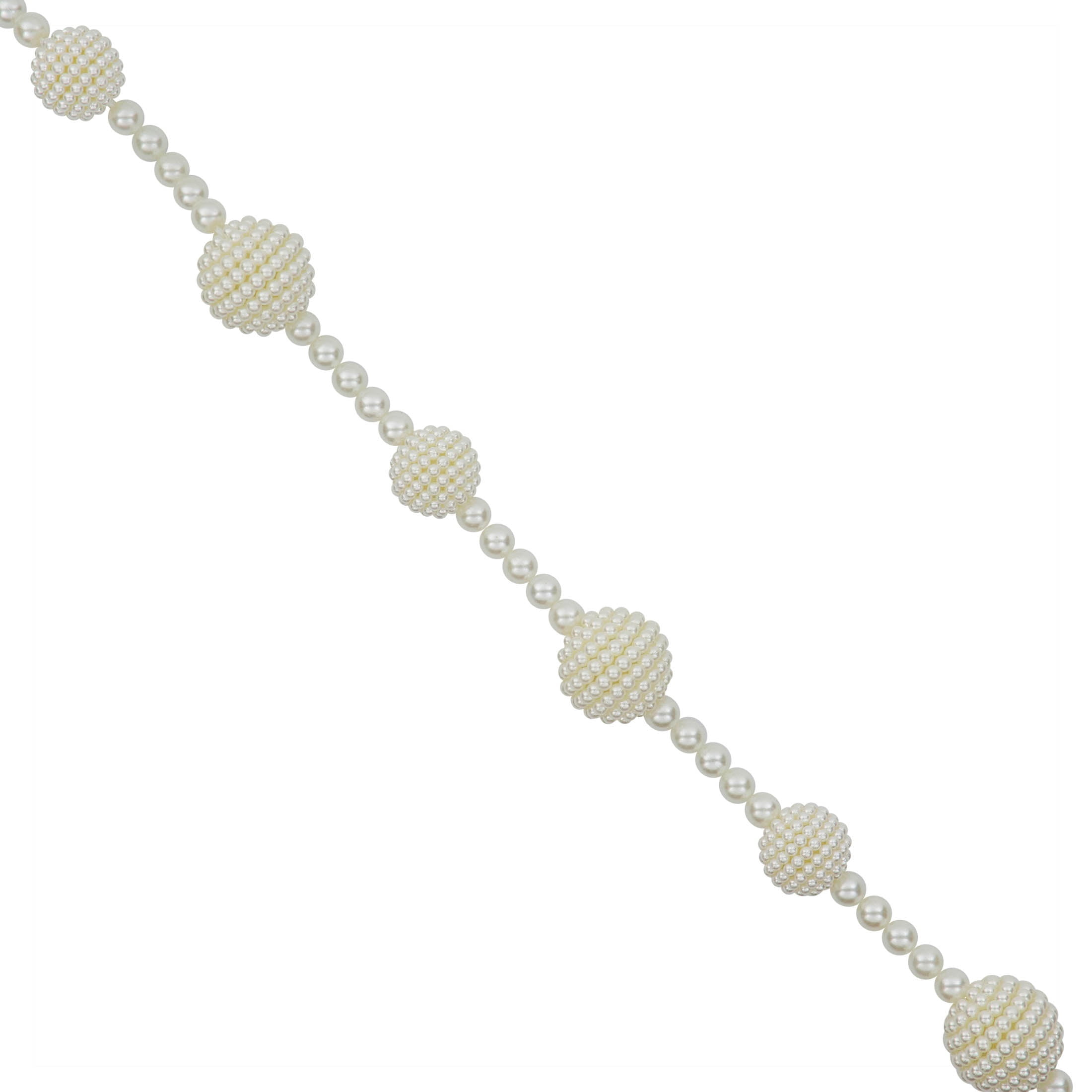 Pearl Balls Christmas Garland, White, 6', by Holiday Time