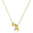 thumbnail image 1 of Collares con inicial para mujer chapado en oro de 14 quilates con inicial de corazón, collar con colgante de corazón con letra delicada, regalo de Navidad para adolescentes y niñas oso de fresa Electrónica, 1 of 5