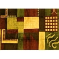 thumbnail image 1 of Ahgly Company Indoor Rectangle Abstract Yellow Modern Area Rugs, 5' x 7', 1 of 4