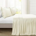 thumbnail image 2 of Ruffle Skirt Bedspread Set - 3 Piece Luxurious Farmhouse Bedding Set - Elegant, Charming Ruffle Detail - Timeless Style & Classic Design - Soft and Lightweight - Full, Ivory, 2 of 9