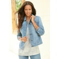 thumbnail image 5 of Roaman's Women's Plus Size Essential Stretch Denim Jacket, 5 of 5