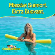 Oodles of Noodles OodleMaxx Giant Noodle - 54 inch Large Pool Noodle - Extra Thick for Swimming, Exercise, Crafts & More. (Black, 1-Count)