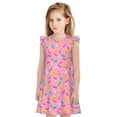 thumbnail image 1 of Fotbe Donut Vestido de Dormir para Niñas de 3 a 10 Años, Mangas Cortas, Estilo Princesa, Pijama Camisón con Mangas Voladas-Medium, 1 of 6