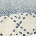 thumbnail image 3 of Ivory Blue Accent Stitch Color Block Throw Pillow, 3 of 10