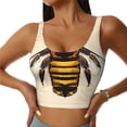 thumbnail image 2 of Lsque Honey Bee Printed Women'S Sports Bra, Compression, Moisture Wicking, High-Impact Sports Bra For Women,Supportive sports bra-X-Large, 2 of 9