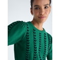 thumbnail image 4 of Free Assembly Women's Ribbon Cable Knit Sweater with Short Sleeves, Lightweight, Sizes XS-XXL, 4 of 5