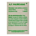 thumbnail image 2 of Ácido fólico A.F. Valdecasas 5 mg, 92 tabletas, 2 of 4