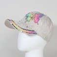 thumbnail image 7 of Hsqqdc Rhinestones Butterfly Baseball Cap, Bling Adjustable Sun Hat for Outdoor Sport, 7 of 7