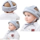 thumbnail image 4 of Casco de seguridad para bebés, casco protector para bebés, gorro de algodón protector para la cabeza, casco de seguridad ajustable para niños, transpirable, antigolpes, de 0 a 3 años, gris, 4 of 5