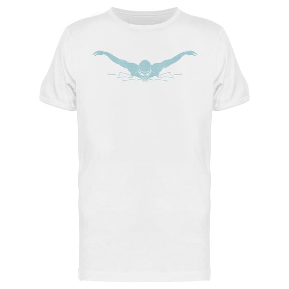 Man Swimming Using Dot Pixels T-Shirt Men -Image by Shutterstock, Male Small