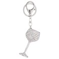 thumbnail image 3 of unbranded  Decorative Bag Pendant Bling Backpack Key Fob Wine Charm Keychain Keychains Lovers Miss Silver, 3 of 7