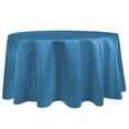 thumbnail image 1 of Ultimate Textile (5 Pack) Satin 84-Inch Round Tablecloth - for Wedding, Special Event or Banquet use, Turquoise Blue, 1 of 4