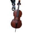 thumbnail image 2 of Crafted Leather Violin & Keychain Miniature Musical Instrument Keychain Style Leather Keychain, 2 of 5