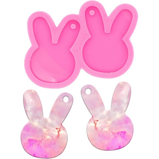 Molde de pendientes con forma de conejo YONGSHENG BRILLANTE silicona de resina