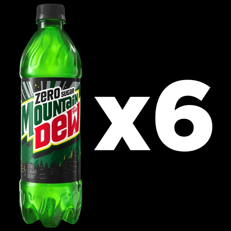 Mountain Dew Zero Sugar Citrus Soda Pop, 16.9 fl oz, 6 Pack