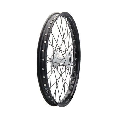 Impact Complete Wheel - Front 21 x 1.60 Black Rim/Black Spoke/White Hub for Yamaha YZ450FX 2016-2019