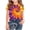 Orange, variant on Blue Spiral Tie Dye T-Shirt Girls Short Sleeve Crewneck Soft Stretchy Tee Kids Casual Tops for Ages 4-14,Size 7-8 T