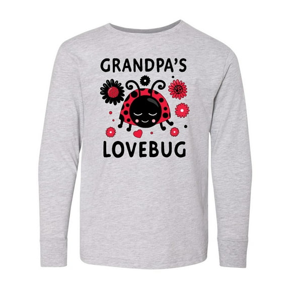 Inktastic Valentine's Day Grandpa's Lovebug Long Sleeve Youth T-Shirt