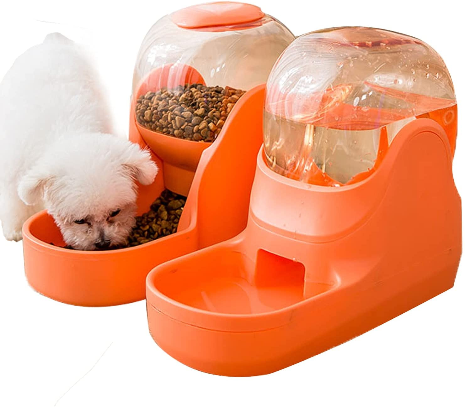 Bellaven Automatic pet Feeder and Drinking Fountain Set, Gravity pet