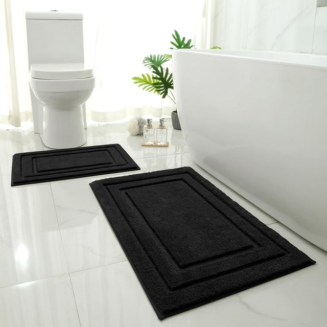 Alfombra de baño HOMEIDEAS, 2 piezas, supersuave y absorbente, antideslizante