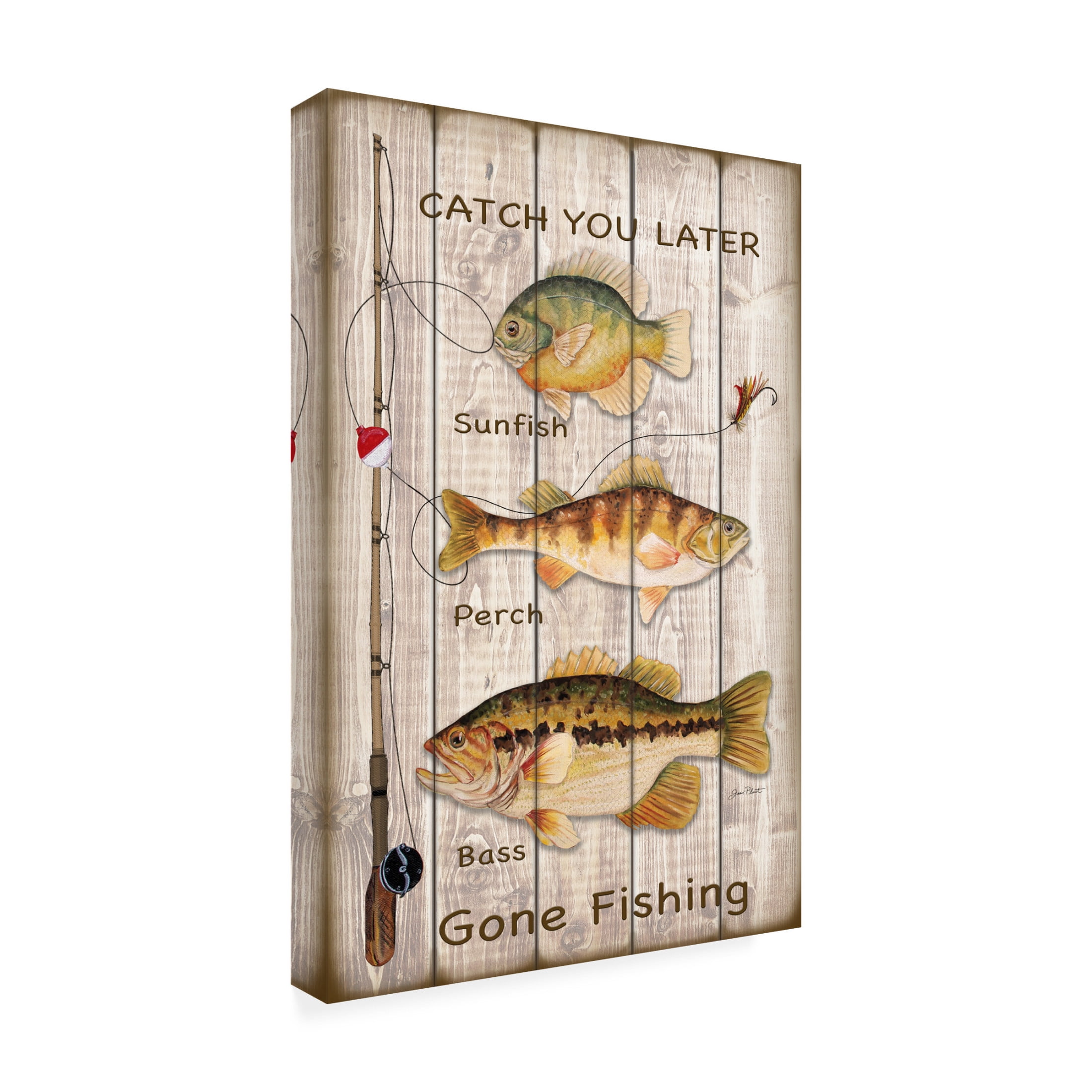 Canvas Wall Art - Jean Plout 'Catch You Later' Wall Art for Living Room, Bedroom, or Office Décor by Trademark Fine Art - 16 x 24 Inches